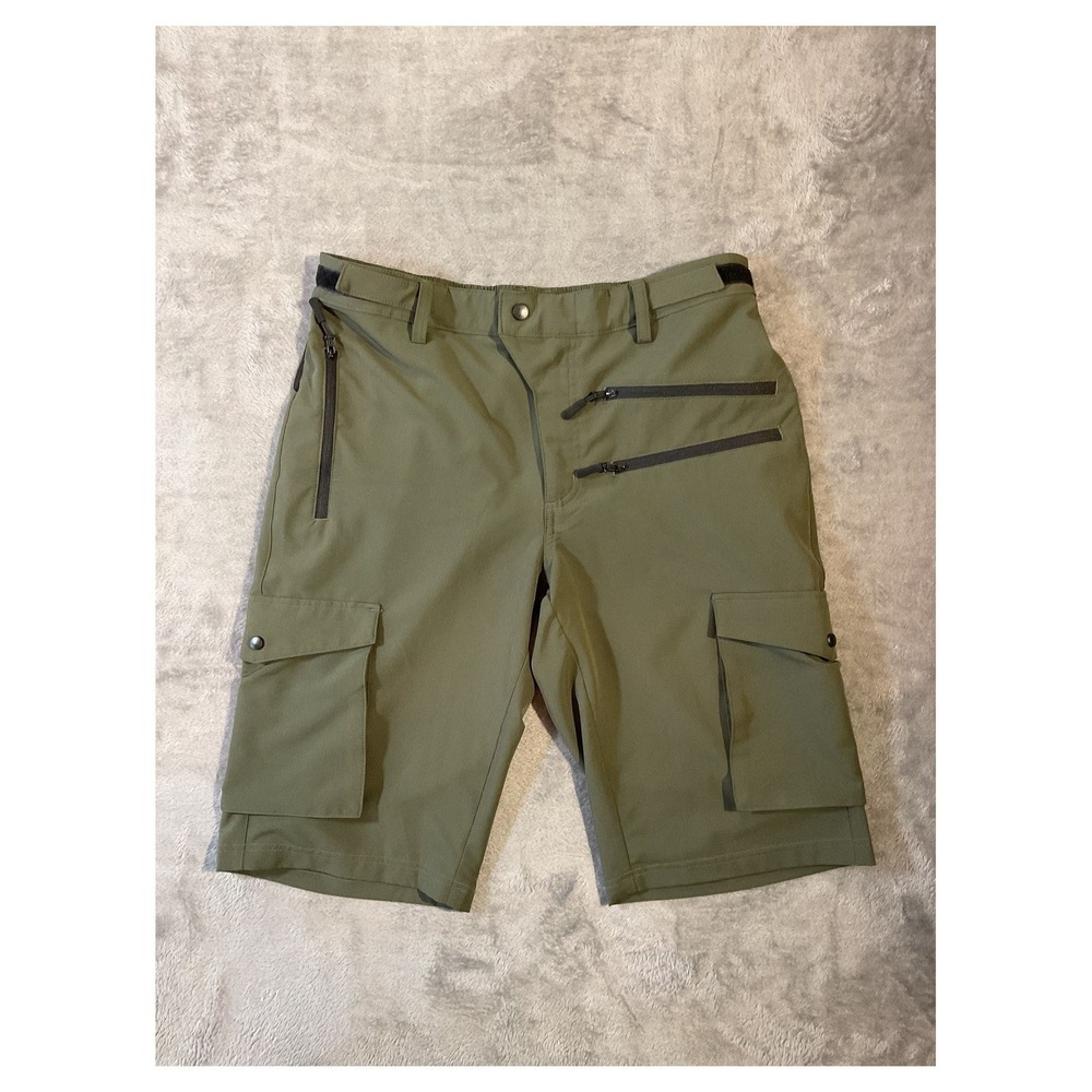 Men's Olive Green Cargo Swim Shorts Size Large Quick Dry‎ Outdoor